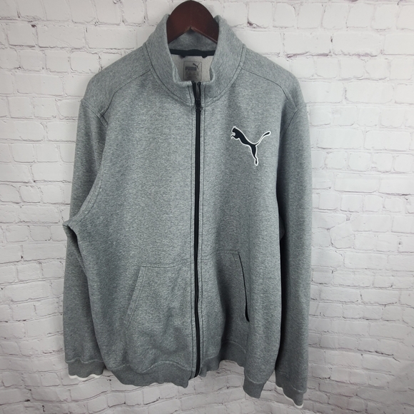 Puma Other - Puma Men's Fleece Jacket Gray & Black XXL